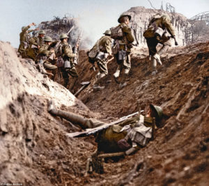 world war 1 soldiers in trench